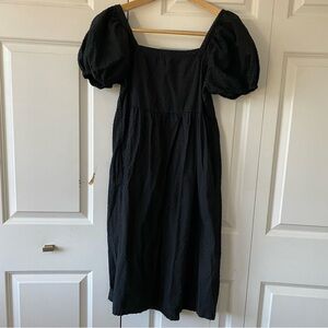 a new day Black Puff Sleeve Midi Dress